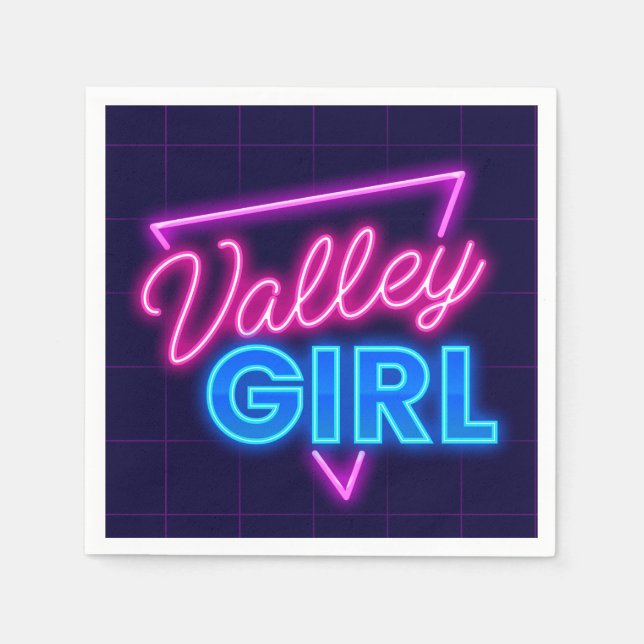 Neon Valley Girl Napkin (Front)