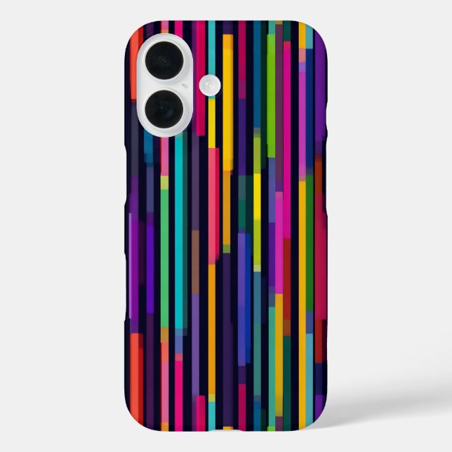 Neon Vertical Stripe Pattern Case-Mate iPhone Case (Back)