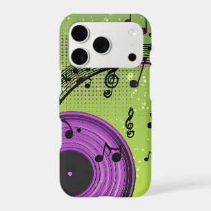 Neon Vinyl Notes iPhone Case   Y2K Digital Grunge