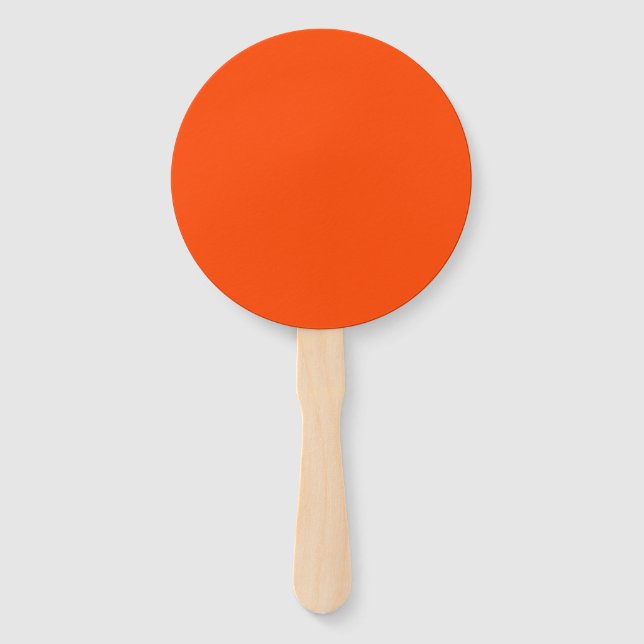 Neon, Vivid Orange Cornhole Set Hand Fan (Front)