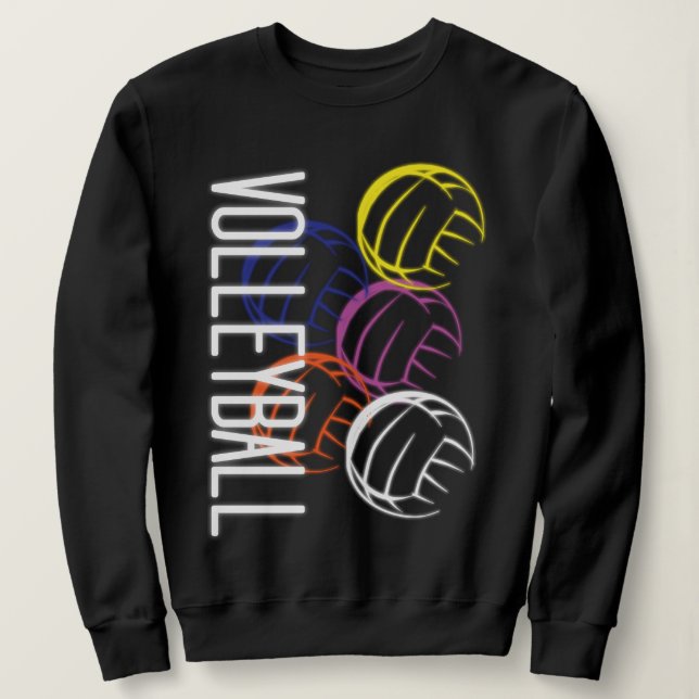 Neon Volleyballs Sweatshirt (Design Front)