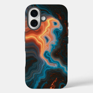 Neon Vortex Abstract iPhone 16 Case