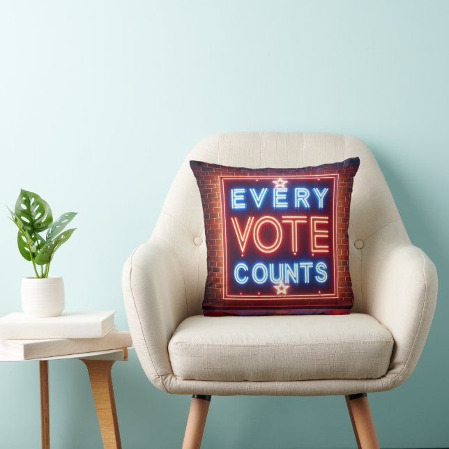 Neon Vote Sign Cushion (Chair)