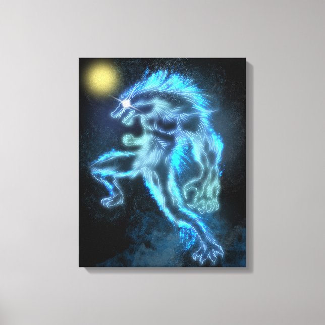 Neon Warewolf  Canvas Print (Front)