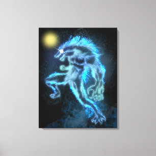 Neon Warewolf Canvas Print