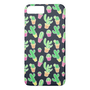Neon Watercolor Cacti in Pots Pattern Case-Mate iPhone Case