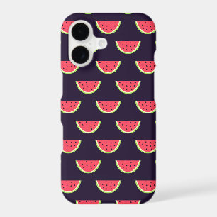 Neon Watermelon on Purple Pattern