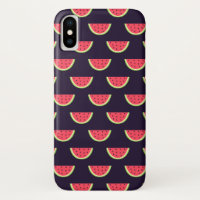 Neon Watermelon on Purple Pattern