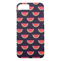Neon Watermelon on Purple Pattern