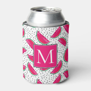 Neon Watermelon on Seeds Pattern Can Cooler