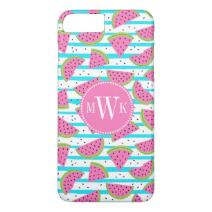 Neon Watermelon on Stripes Pattern Case-Mate iPhone Case