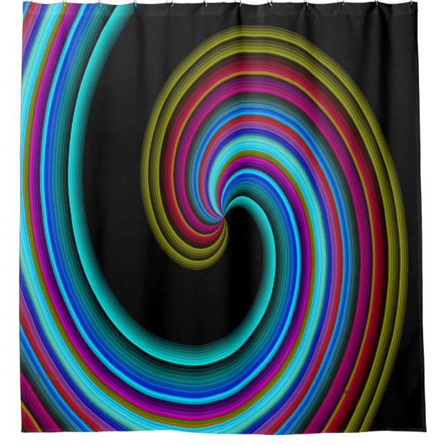 Neon Wave...... Shower Curtain (Front)