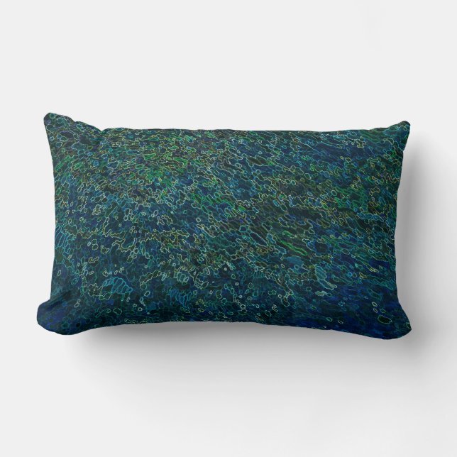 Neon Waves Pillow by Margaret Juul (Front)