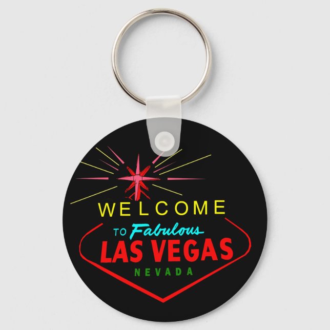 Neon Welcome to Las Vegas Keychain #2 (Front)