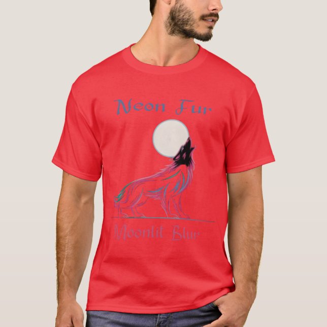 Neon Werewolf funny T-Shirt (Front)