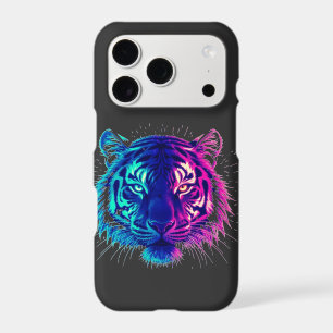 Neon White Tiger – Glowing Cyberpunk Wildlife Art