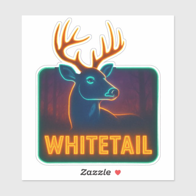 Neon Whitetail Vinyl Sticker (Sheet)