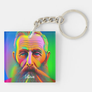 Neon Wilhelm Röntgen Key Ring