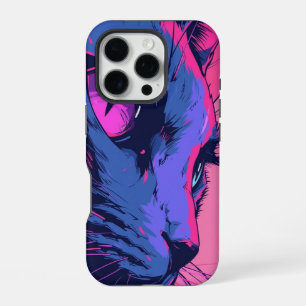 Neon Wolf Abstract Art iPhone Case – Bold Cyberpun