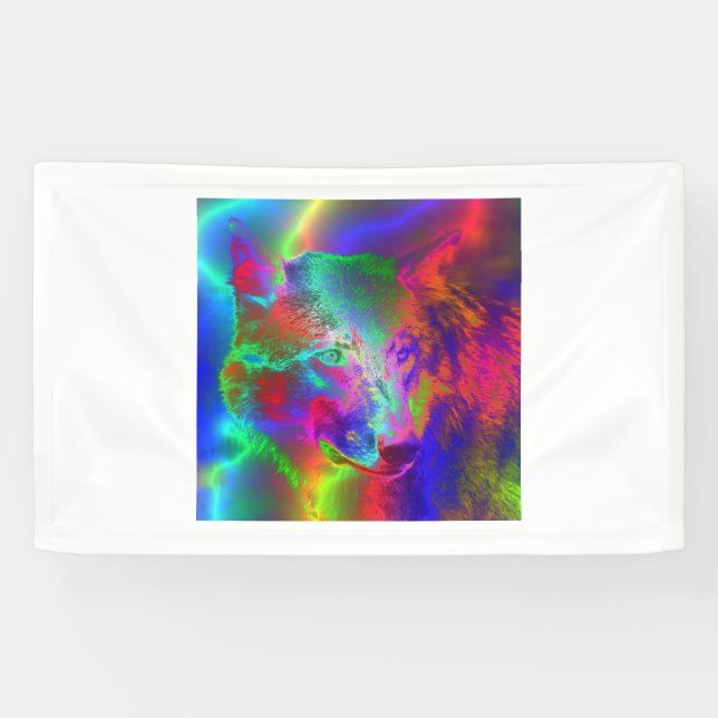 NEON wolf Banner (Horizontal)