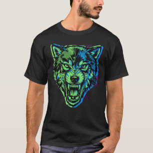 Neon Wolf Legion Shirt  Cyberpunk Wolf Graphic Tee