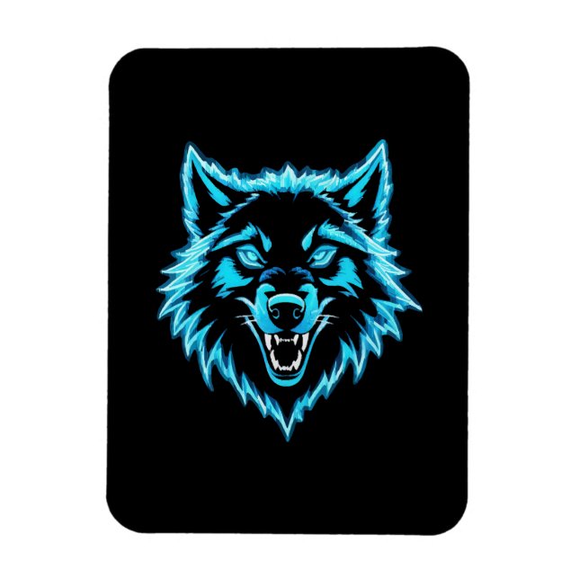 Neon Wolf Magnet (Vertical)
