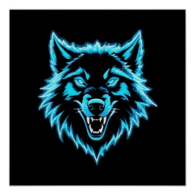 Neon Wolf Poster (Front)