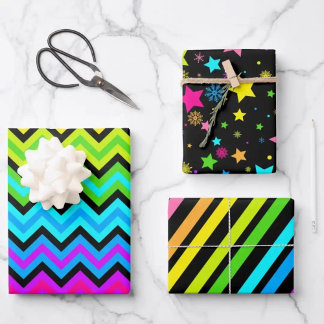 Neon Wrapping Paper Sheet