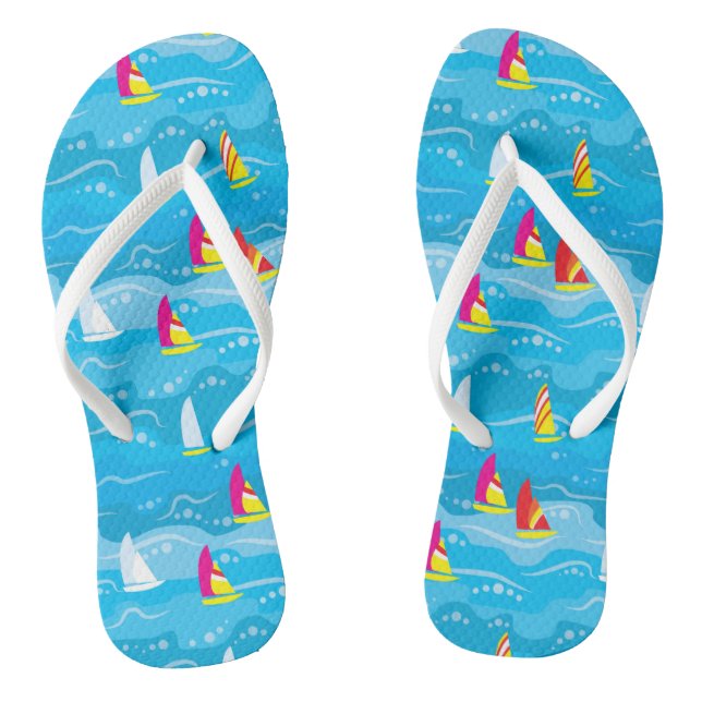 Neon Yacht Pattern Jandals (Footbed)