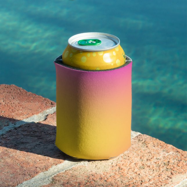 Neon Yellow and Pink Can Cooler (In Situ Pool)