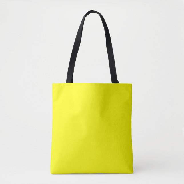 Neon Yellow CUSTOMIZABLE Tote Bag (Front)