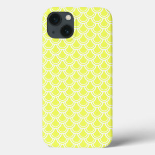 Neon Yellow Fish Scale Pattern iPad Air Case
