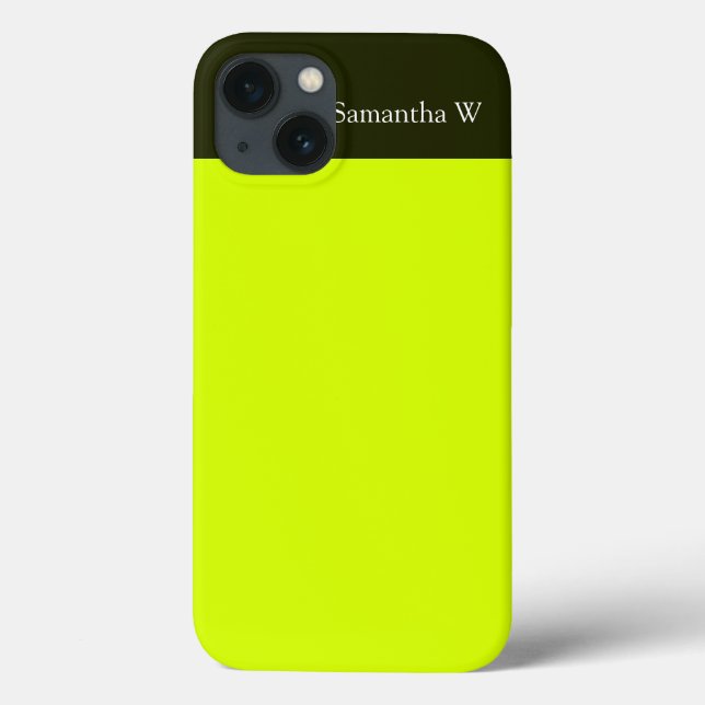 Neon Yellow, High Visibility Case-Mate iPhone Case (Back)