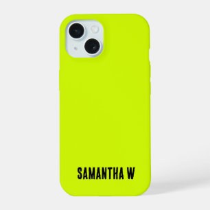 Neon Yellow, High Visibility iPhone 15 Case