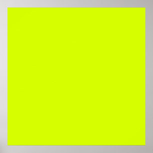 Neon Yellow, High Visibility Poster