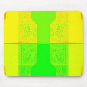 Neon Yellow Orange Green Mouse pad