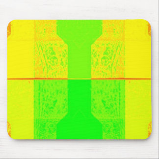 Neon Yellow Orange Green Mouse pad