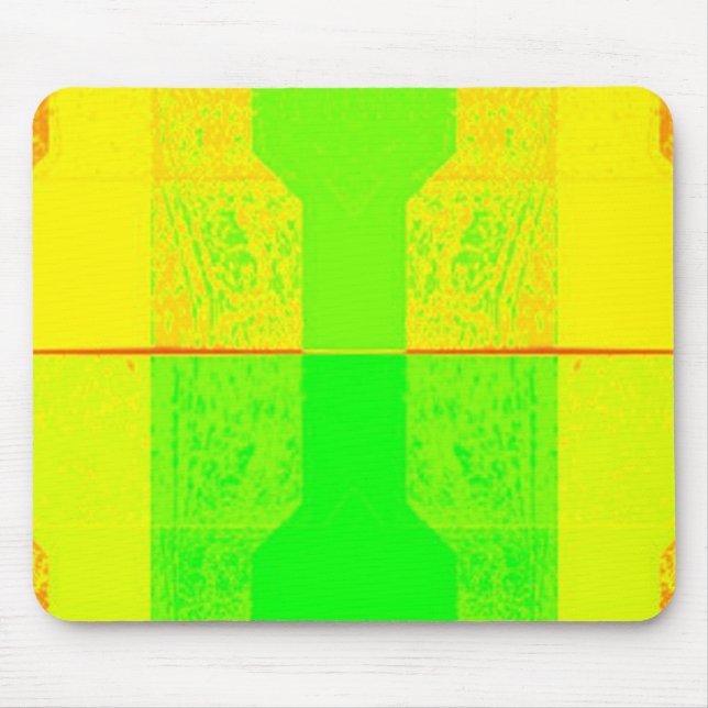 Neon Yellow Orange Green Mouse pad (Front)