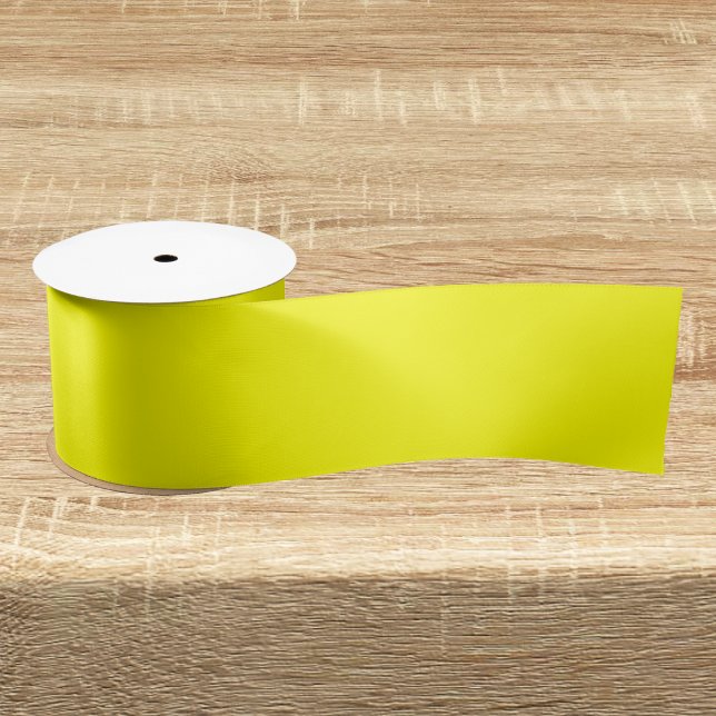 Neon Yellow Solid Color  Satin Ribbon (Creator Uploaded)