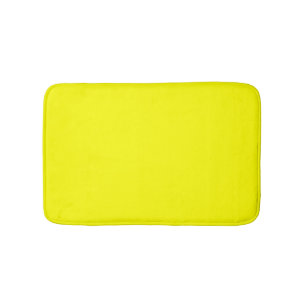 Neon Yellow Solid Colour Bath Mat
