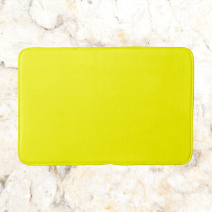 Neon Yellow Solid Colour Bath Mat