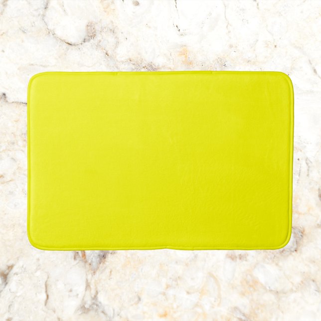 Neon Yellow Solid Colour Bath Mat (Creator Uploaded)