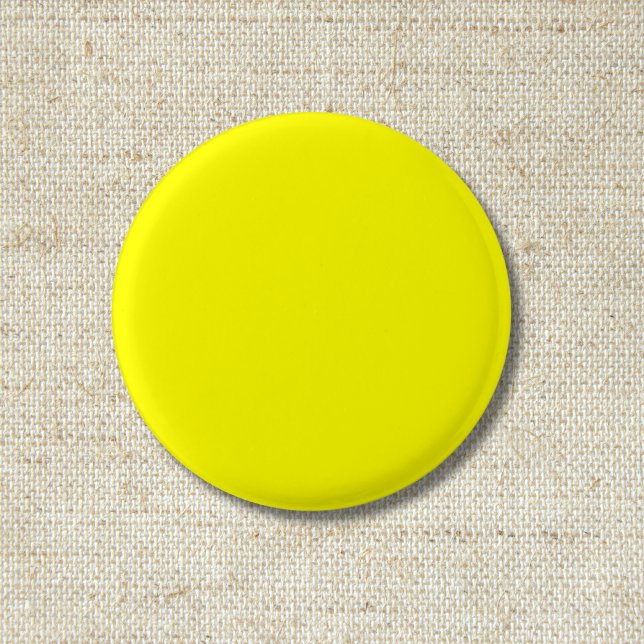 Neon Yellow Solid Colour | Classic 3 Cm Round Badge (Creator Uploaded)