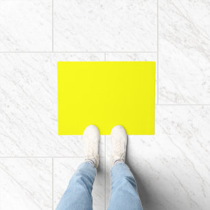 Neon Yellow Solid Colour   Classic Doormat