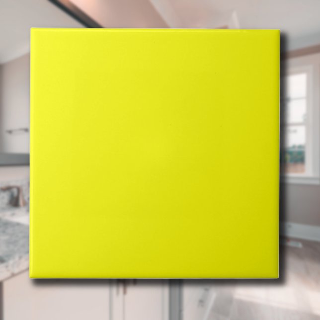 Neon Yellow Solid Colour | Classic | Elegant Tile (Creator Uploaded)