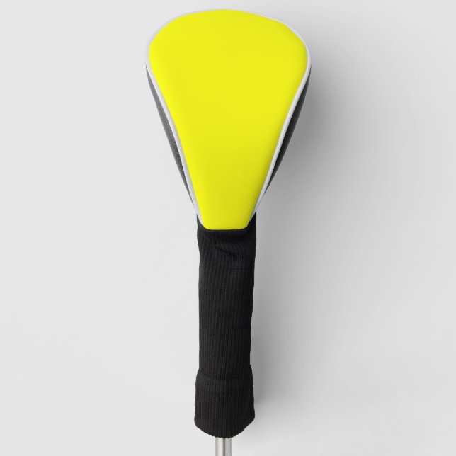 Neon Yellow Solid Colour | Classic Golf Head Cover (Front)