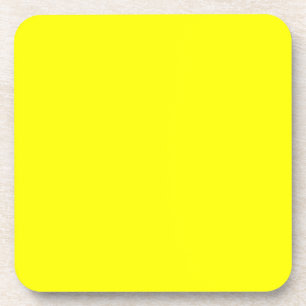 Neon Yellow Solid Colour Coaster