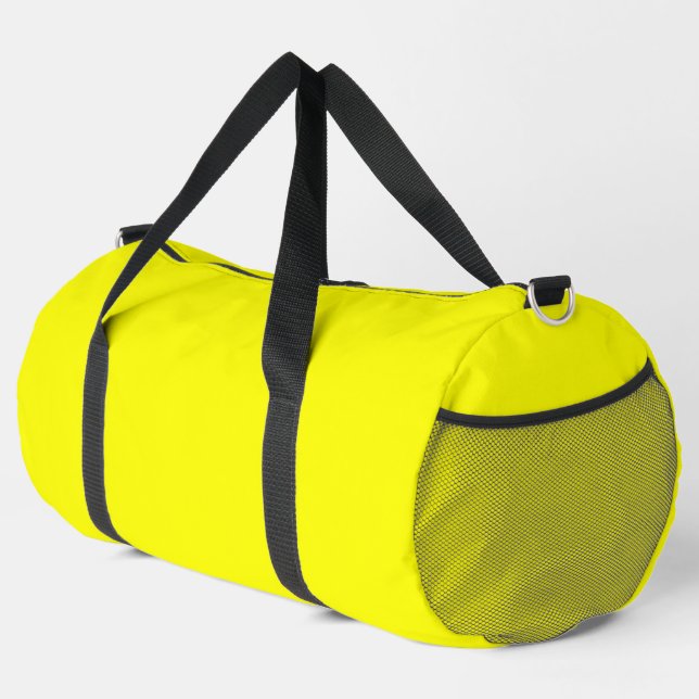 Neon Yellow Solid Colour Duffle Bag (Right Corner)