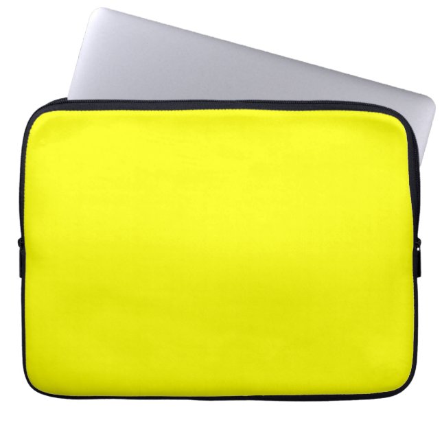 Neon Yellow Solid Colour Laptop Sleeve (Front)