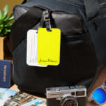 Neon Yellow Solid Colour  Luggage Tag<br><div class="desc">Neon Yellow Solid Colour Modern Colour.</div>